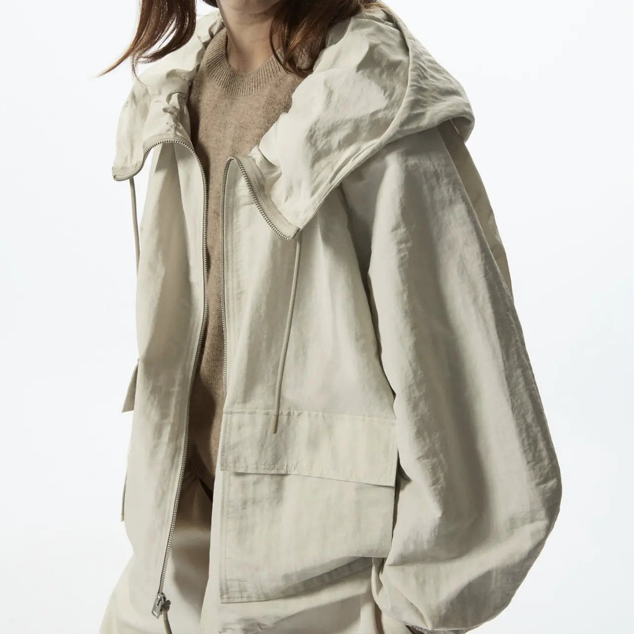 Chic Linen Zip Coat