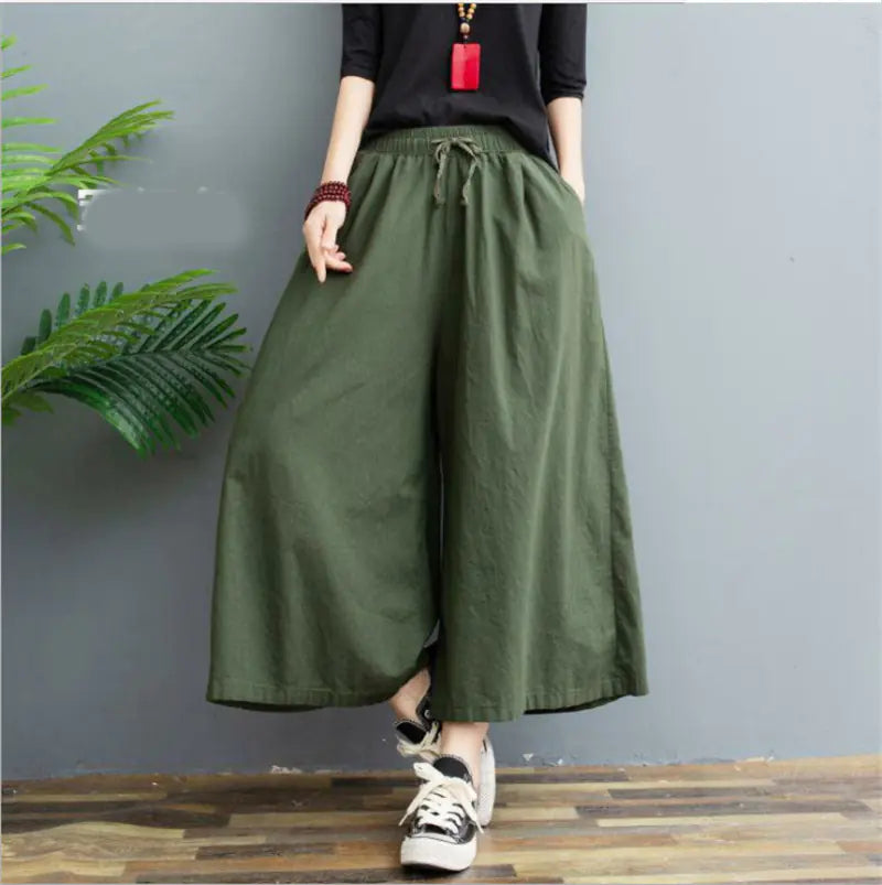 Casual Loose Linen Leggings for Women