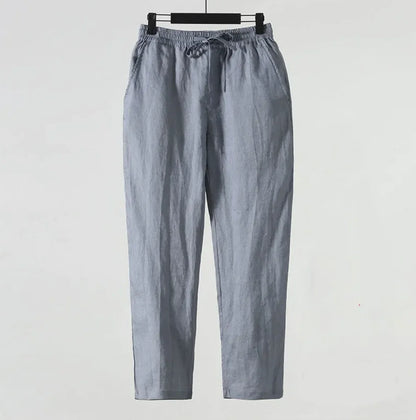 Men's Cotton Linen Cropped Pants