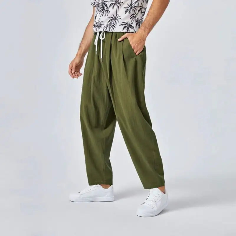 Men's Plus Size Loose Linen Pants