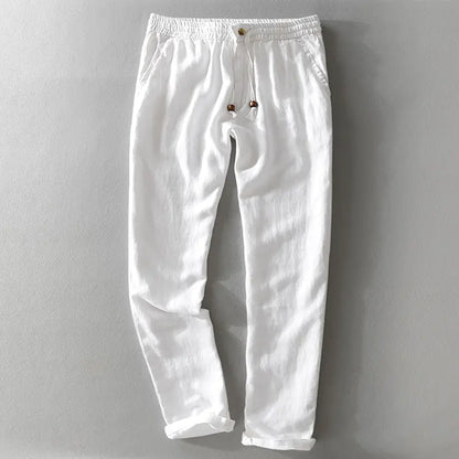 Linen Pants with Loose Thin Elastic Waist