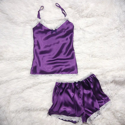 Silky Lace Camisole Set