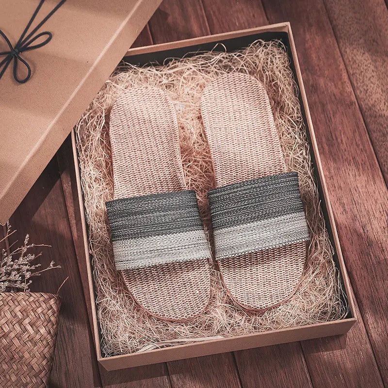 Linen Slippers for Comfortable Home Wear