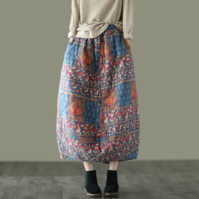 Timeless Floral Quilted Skirt