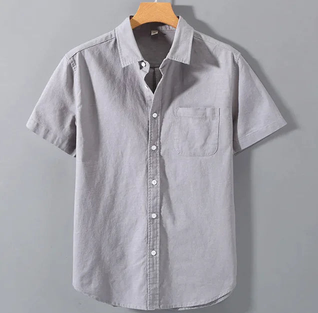 Men's Linen Lapel Shirt