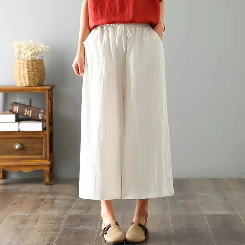 Casual Loose Linen Leggings for Women