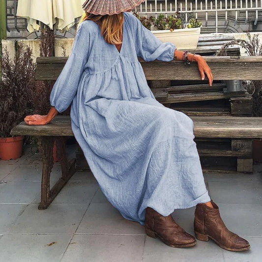 Cotton Linen Midi Dress