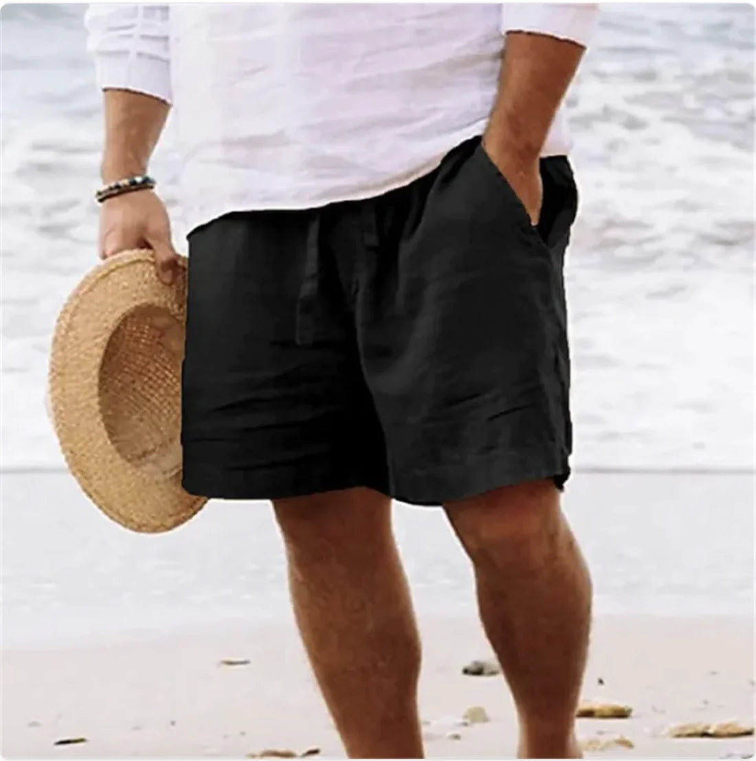Men's Cotton Linen Summer Shorts