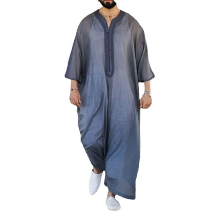 Thin Linen Casual African Style Shirt Robe