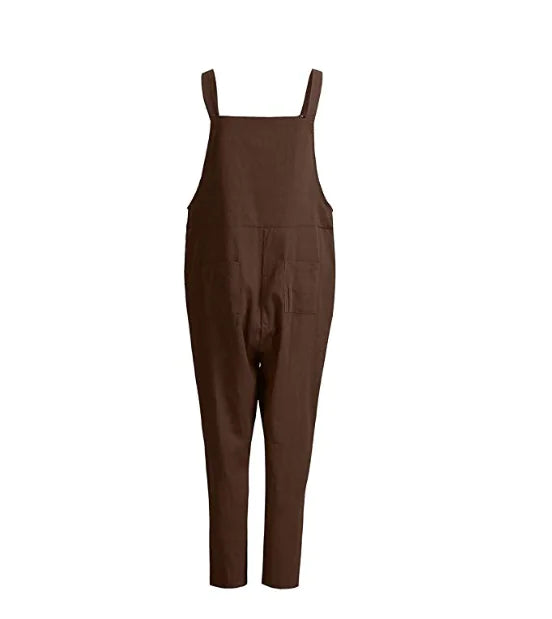 Cotton Linen Overall Jumpsuit