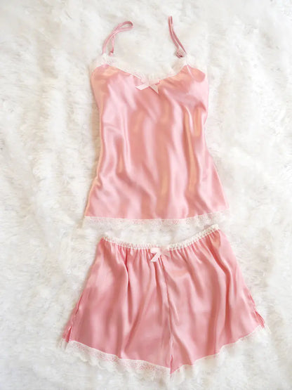 Silky Lace Camisole Set
