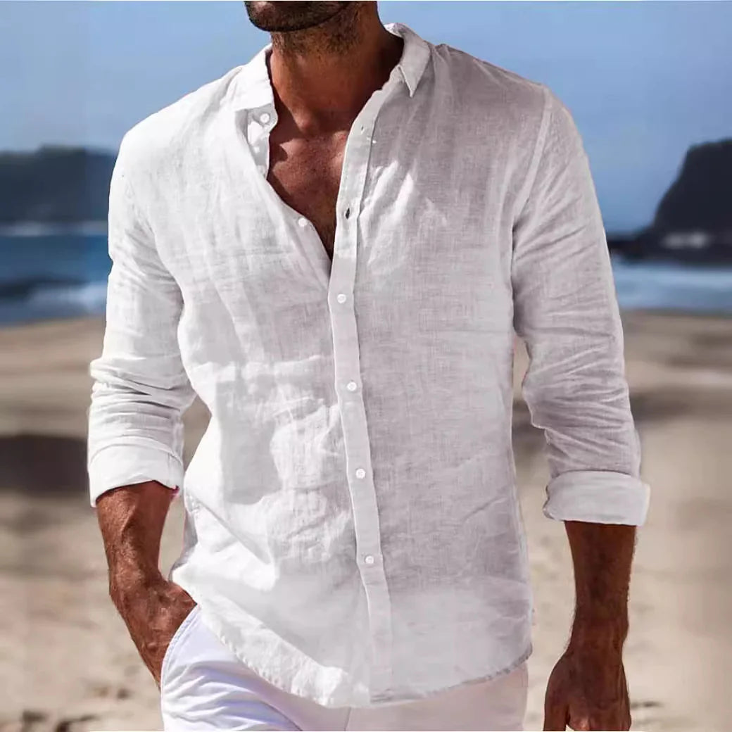 Men's Linen Beach Shirt