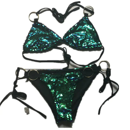 Sequin Bikini, Swimwear, Sexy Swimsuit