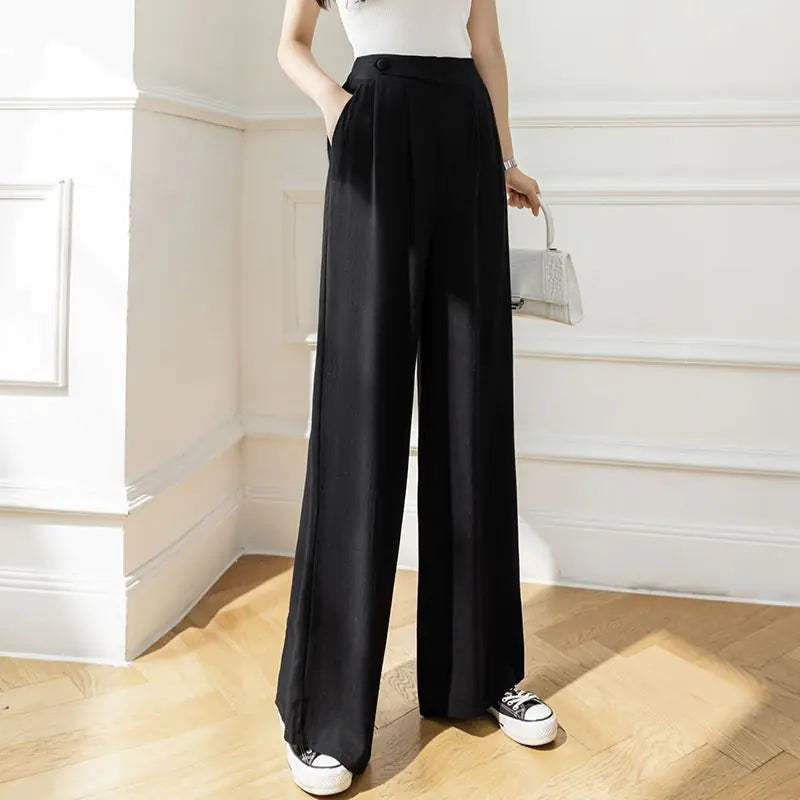 Summer High Waist Linen Trousers (One Piece)