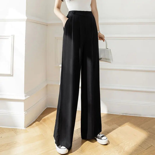 Summer High Waist Linen Trousers (One Piece)
