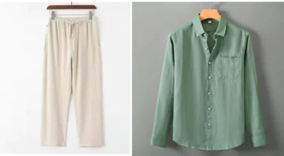 Men's Loose Linen Shirt and Pant