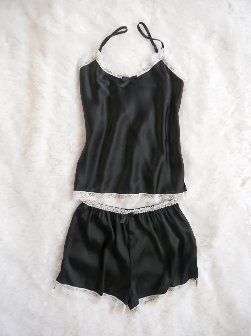 Silky Lace Camisole Set