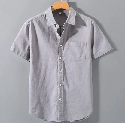 Men's Linen Lapel Shirt