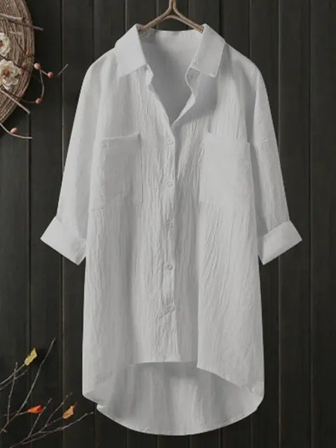 Casual Loose Cotton Linen Women's Shirt