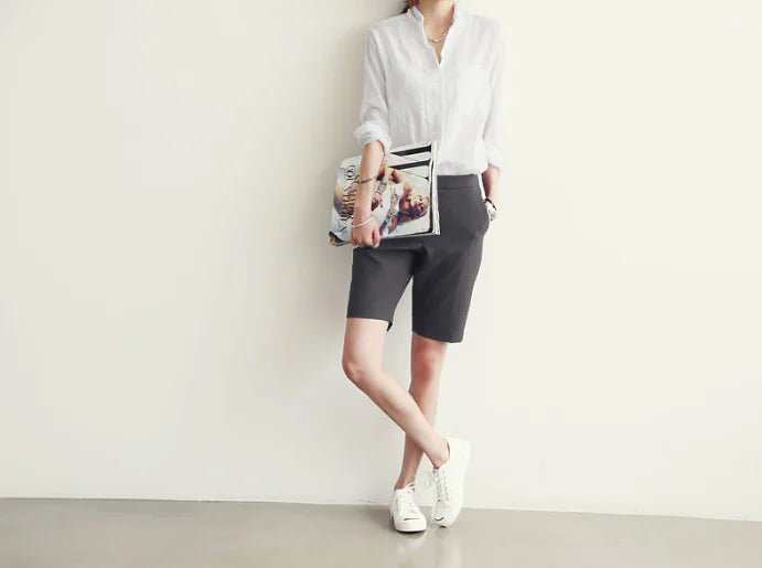 Casual Cotton-Linen Blend Shirt