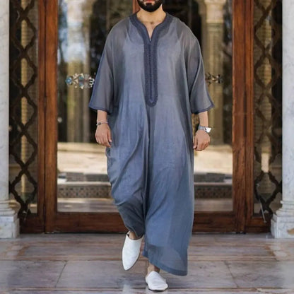 Thin Linen Casual African Style Shirt Robe