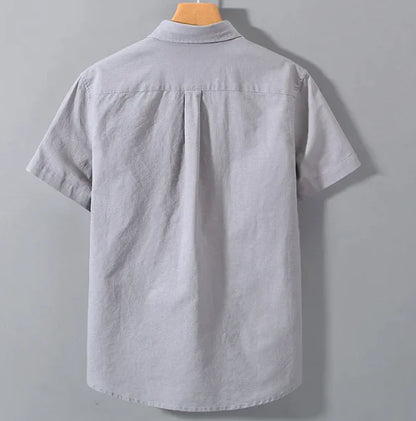 Men's Linen Lapel Shirt