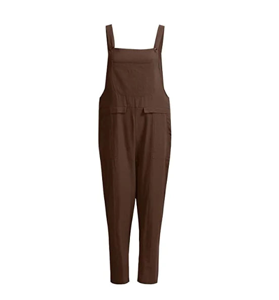 Cotton Linen Overall Jumpsuit