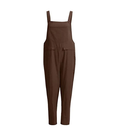 Cotton Linen Overall Jumpsuit