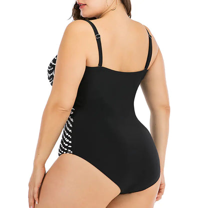 Plus Size Sexy Printed Women's One-Piece Swimsuit