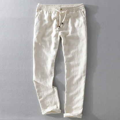 Linen Pants with Loose Thin Elastic Waist
