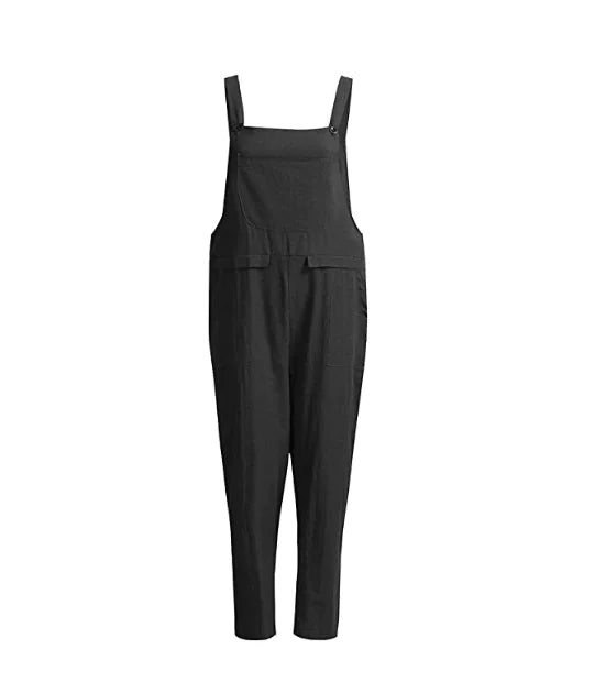 Cotton Linen Overall Jumpsuit