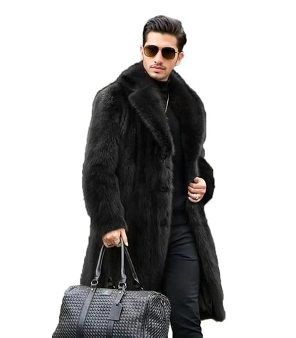 INVACHI Gent’s Luxe Faux Fur Coat