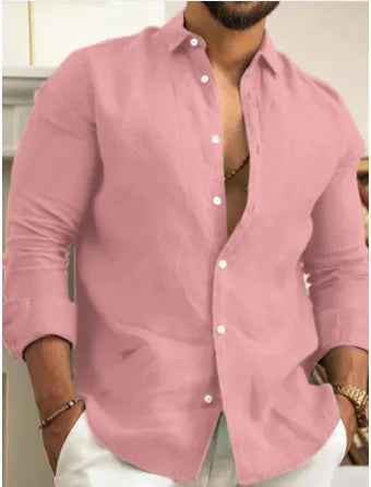 Men's Casual Cotton Linen Shirt