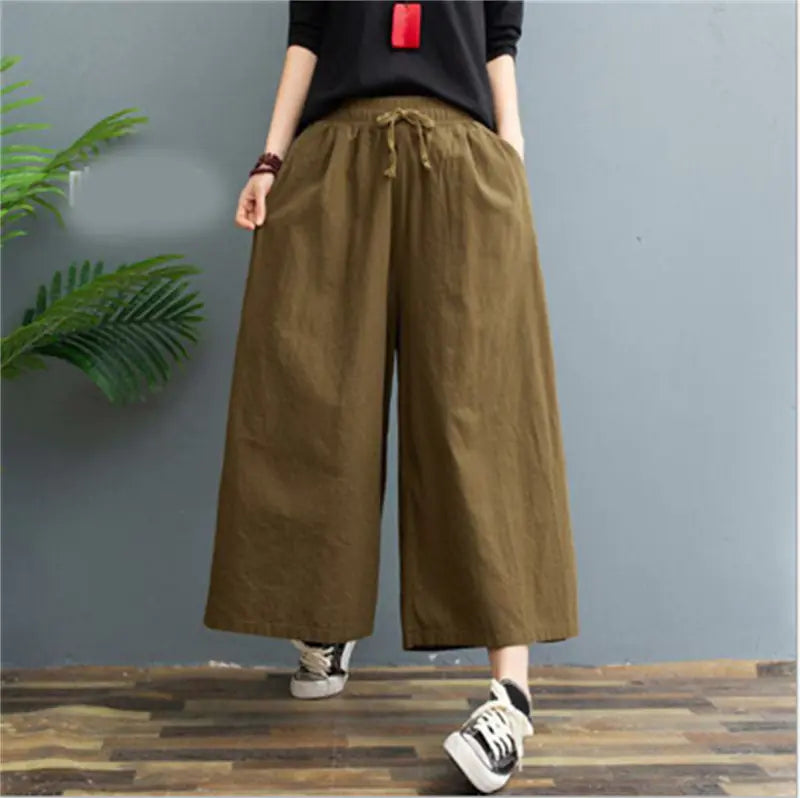 Casual Loose Linen Leggings for Women