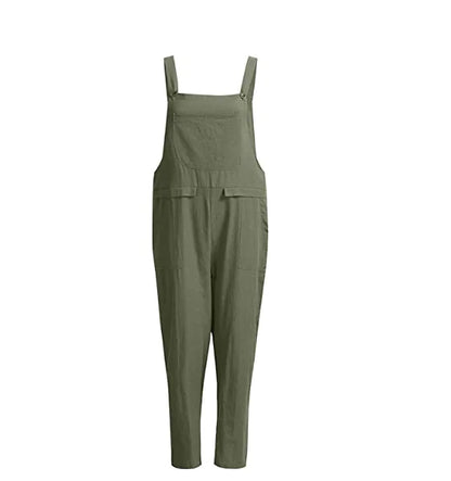 Cotton Linen Overall Jumpsuit