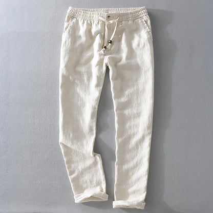 Linen Pants with Loose Thin Elastic Waist