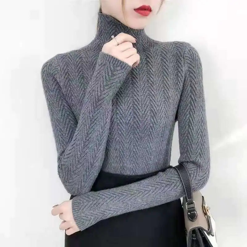 Thickened Western-Style Long-Sleeved Knit Sweater Top
