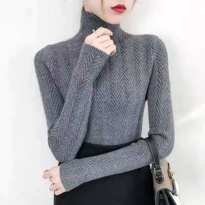 Thickened Western-Style Long-Sleeved Knit Sweater Top