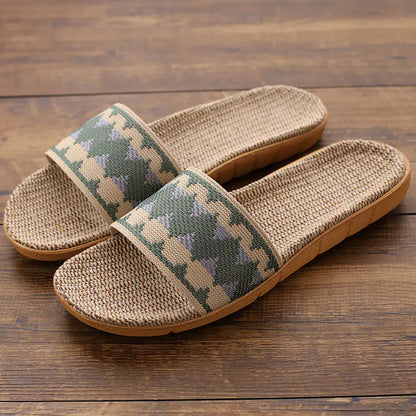 Indoor Non-Slip Linen Slippers