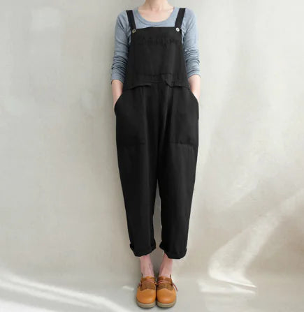 Cotton Linen Overall Jumpsuit