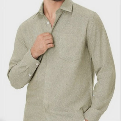 Lionardo Khaki Linen Dress Shirt