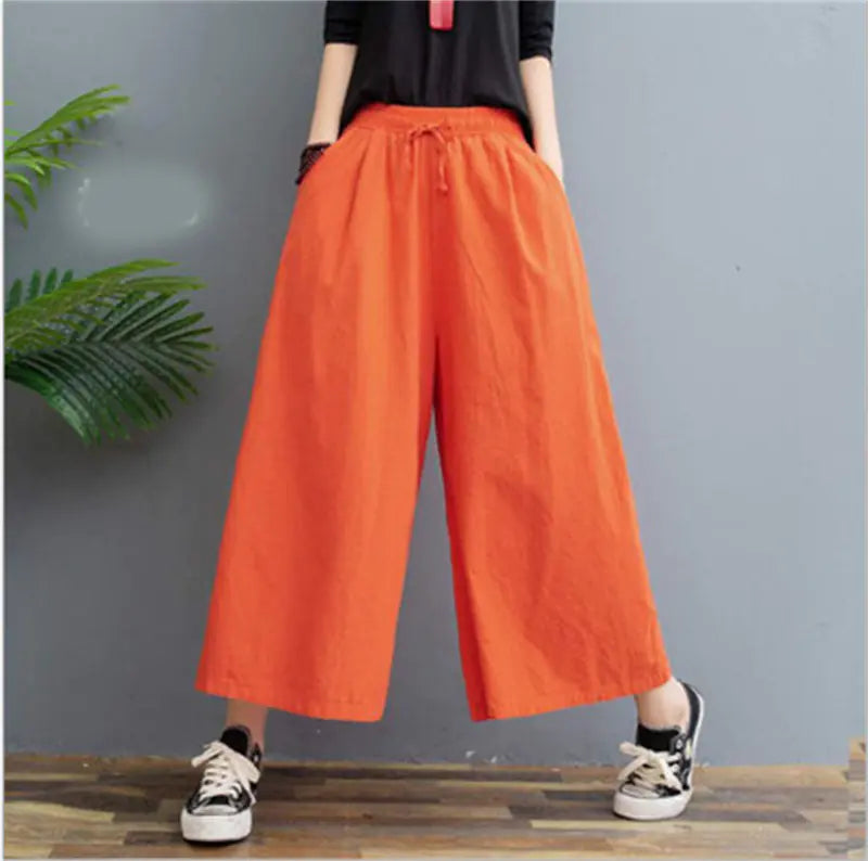 Casual Loose Linen Leggings for Women