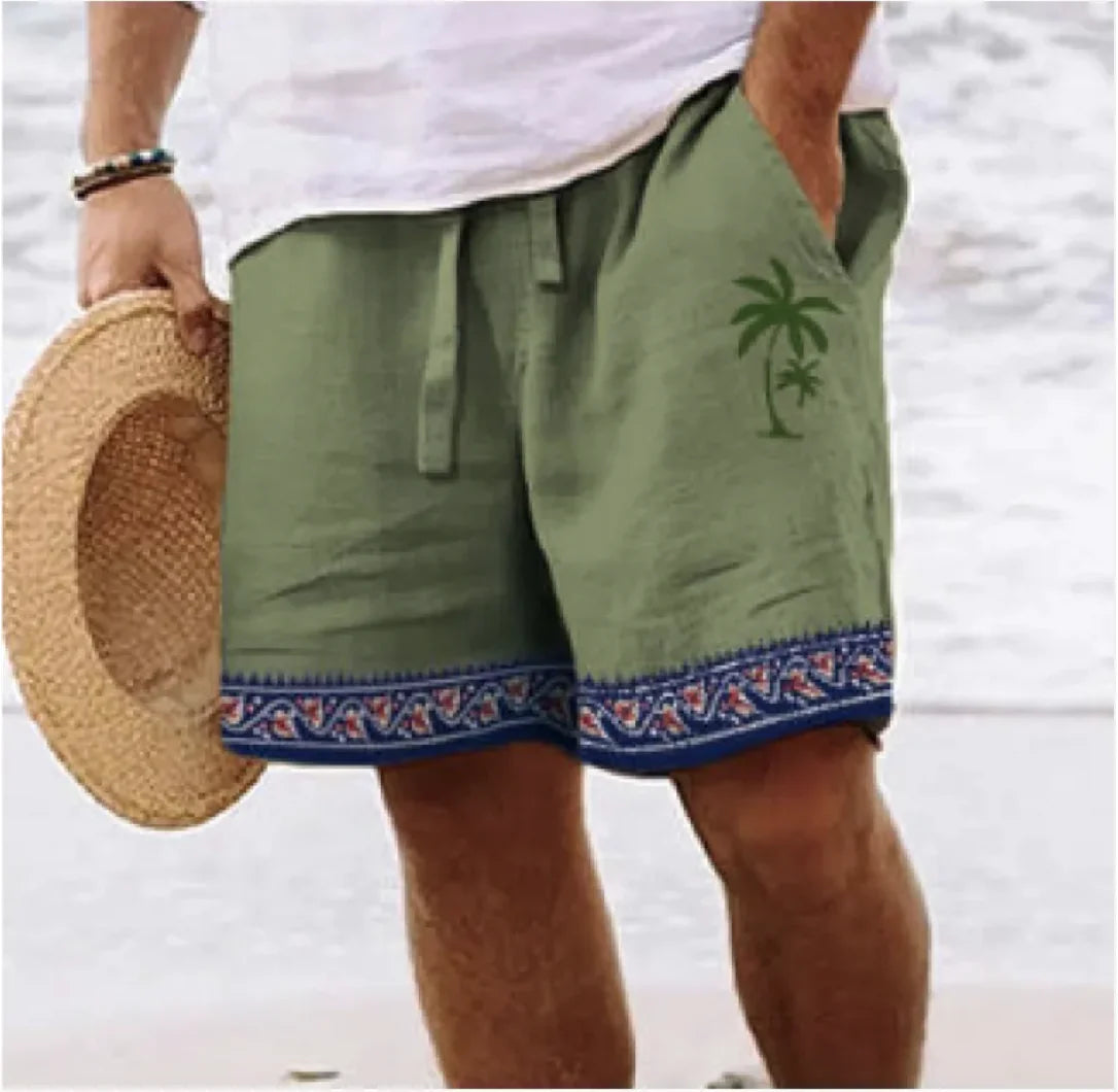 Men's Cotton Linen Summer Shorts