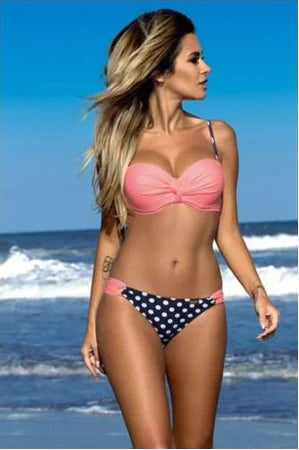 Candy Color Bikini Swimsuit Set