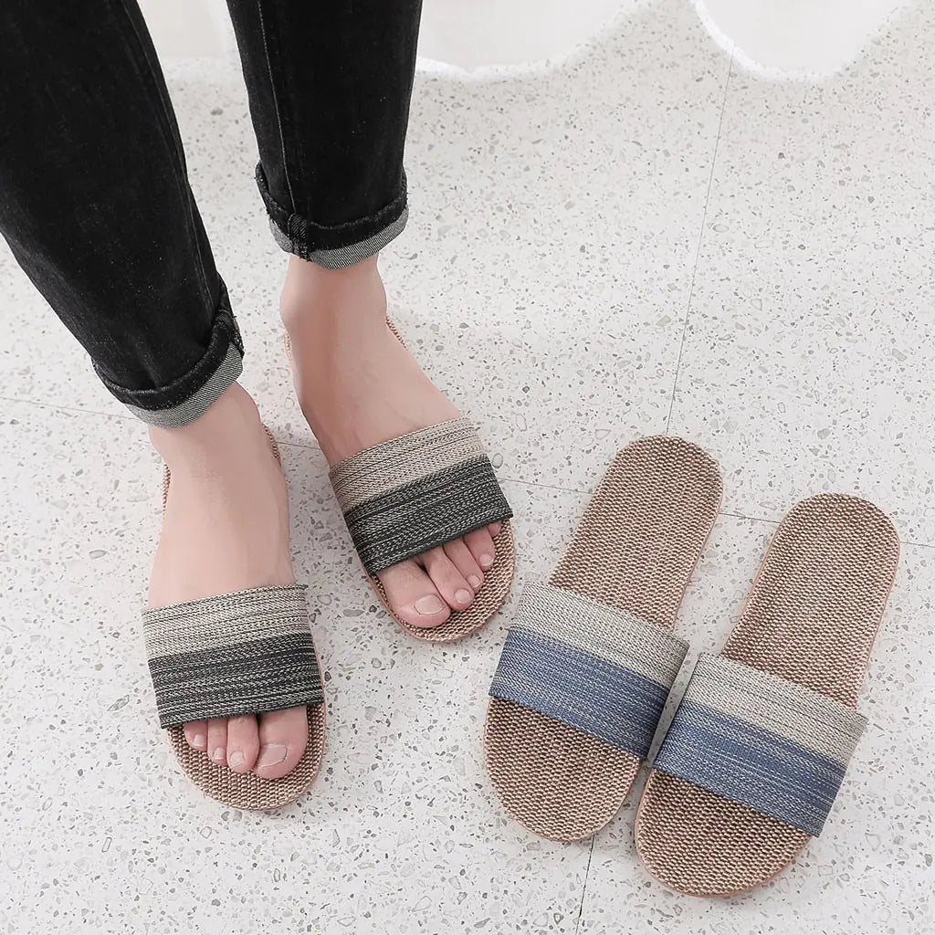 Linen Slippers for Comfortable Home Wear