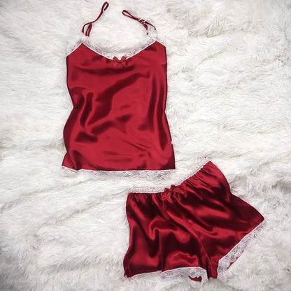 Silky Lace Camisole Set