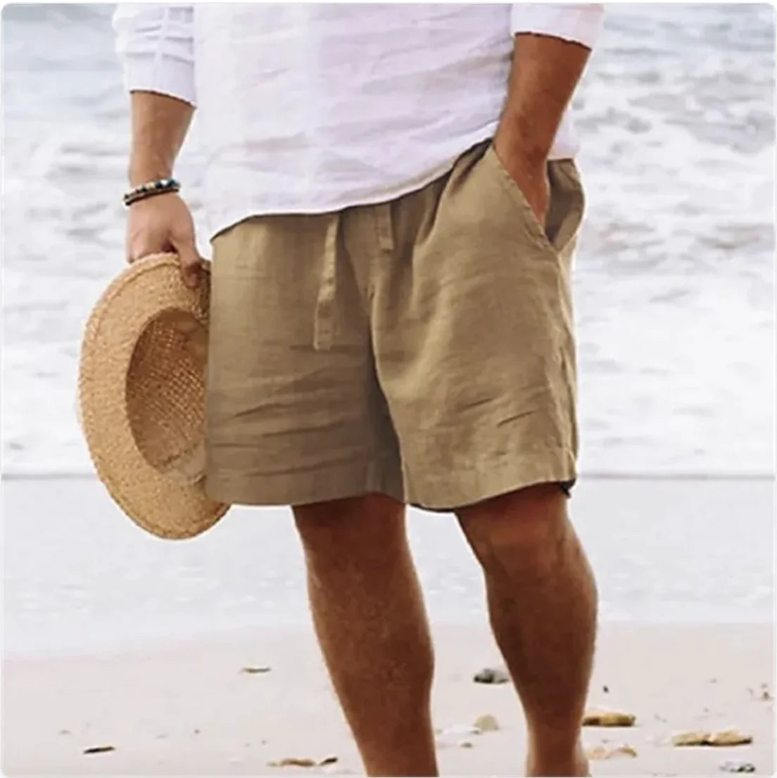 Men's Cotton Linen Summer Shorts